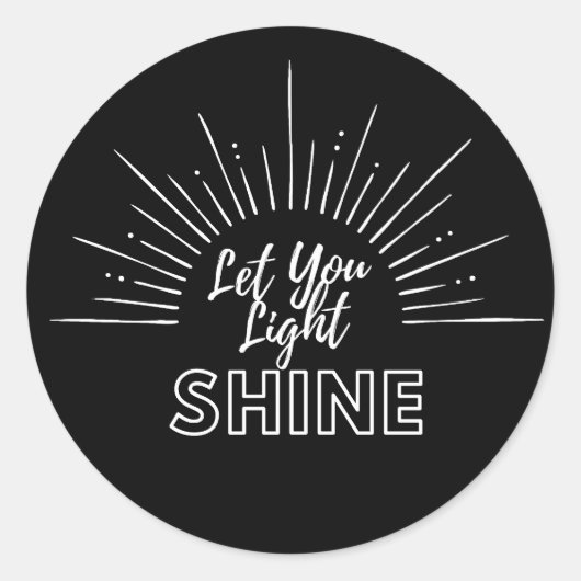 太陽の光を照らす ラウンドシール (正面)