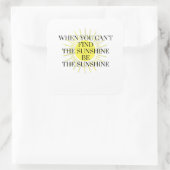 太陽の光を見つけることができない時 スクエアシール (バッグ)