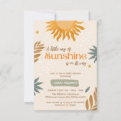 太陽の光ボホの赤ちゃんシャワー 招待状 (正面)