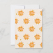 太陽の光ボホの赤ちゃんシャワー 招待状 (裏面)