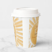 太陽の光線が差し込むイエロー ウェディングシャワー 紙コップ (左)