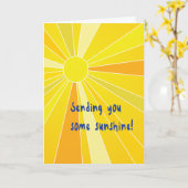 太陽の光考えるを送る カード (黄色い花)