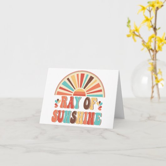 太陽の光 カード (黄色い花)