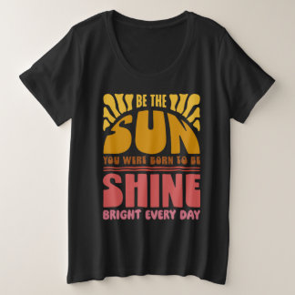 太陽の光 プラスサイズTシャツ