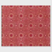 太陽の光,星,占星術の金ゴールド,赤,太陽 ラッピングペーパー (フラット)