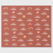 太陽の光 Boho Baby Shower | Boho Baby Shower ラッピングペーパー (フラット)