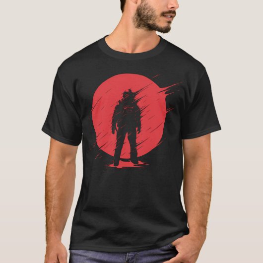 太陽の前の宇宙飛行士 Tシャツ (正面)