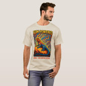 太陽の力を受けるアガマトカゲの芸術 Tシャツ (正面フル)