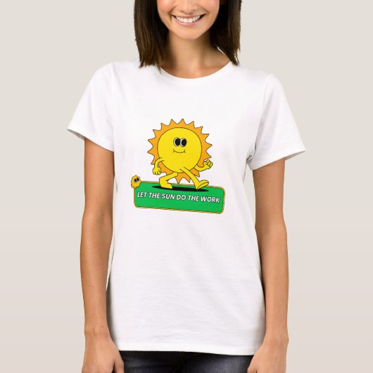太陽の力を活かそう グリーンエネルギー Tシャツ (正面)