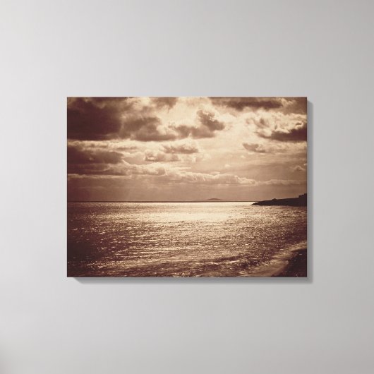 太陽の効果ノルマンディーc.1857 （セピア写真） キャンバスプリント (正面)