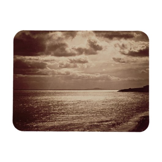 太陽の効果ノルマンディーc.1857 （セピア写真） マグネット (横)