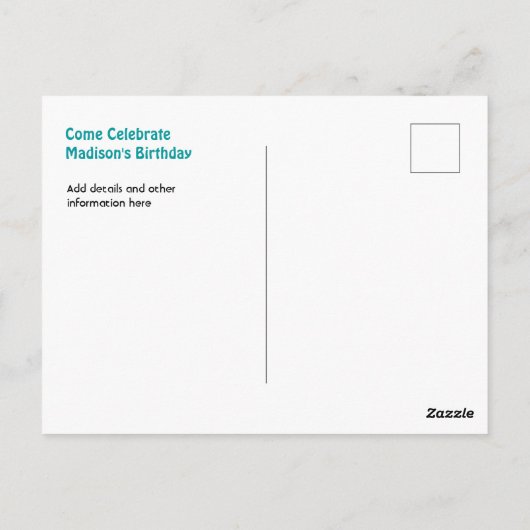 太陽の周りをもう一周 ボーホー 誕生日パーティーの招待状 ポストカード (裏面)