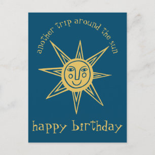 太陽の周りをもう1周 HAPPY BIRTHDAY オーダーメイド ポストカード
