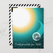 太陽の周りをカスタムオービットする誕生日 ポストカード (正面/裏面)