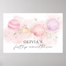 太陽の周りを初めての旅 バナー 背景 ポスター