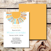 太陽の周りを初めての旅 レトロ ボヘミアンスタイルのサンライ 招待状