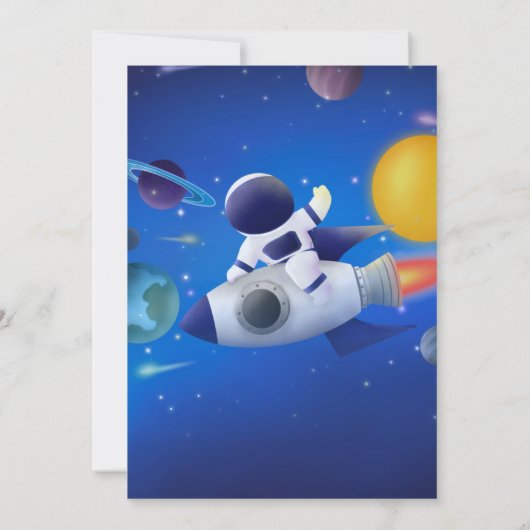 太陽の周りを初めての旅 - 宇宙への招待状 招待状 (裏面)