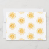 太陽の周りを初めての旅 1歳の誕生日写真 招待状 (裏面)