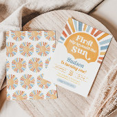 太陽の周りを初めて回るお誕生日おめでとう 招待状