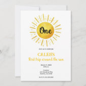 太陽の周りを初めて回るお誕生日パーティー1 招待状 (正面)