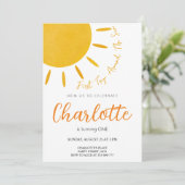 太陽の周りを初めて回るお誕生日招待状 招待状 (スタンド正面)