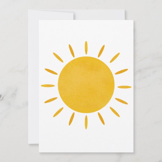 太陽の周りを初めて回るお誕生日招待状 招待状 (裏面)