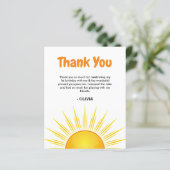 太陽の周りを初めて回る誕生日お礼カード (スタンド正面)