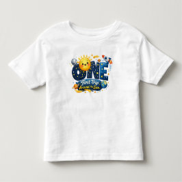 太陽の周りを初めて回る誕生日 ファーストバースデー トドラーTシャツ