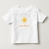 太陽の周りを初めて回る誕生日 1歳 トドラーTシャツ (正面)