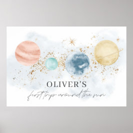 太陽の周りを初めて回る バナー 背景 ポスター