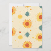 太陽の周りを初めて回る 1歳の誕生日 招待状 (裏面)