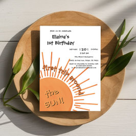 太陽の周りを初めて回る 1歳の誕生日 招待状