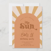 太陽の周りを旅する招待状 | 女の子太陽招待 招待状 (正面)