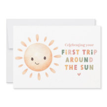 太陽の周りを1周お誕生日カード印刷可能