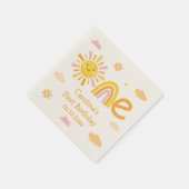 太陽の周りを1周お誕生日パーティー 女子 スタンダードカクテルナプキン (角)