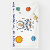 太陽の周りを1周した誕生日 フォト付き 横断幕 (縦)