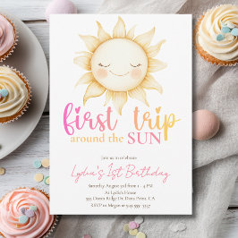 太陽の周りを1周 初めての誕生日パーティー 招待状