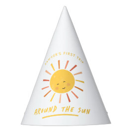 太陽の周りを1周 初めての誕生日 パーティーハット