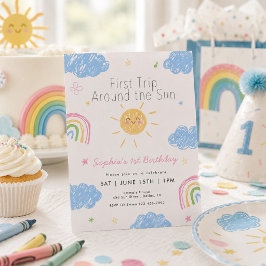 太陽の周りを1周 初めての誕生日 招待状