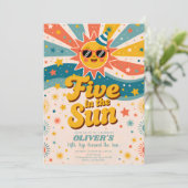 太陽の周りを5周目 お誕生日おめでとう 5歳 招待状 (スタンド正面)