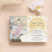 太陽の周り最初の旅 誕生日招待状 招待状