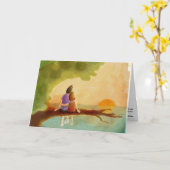 太陽の地球へのカード カード (黄色い花)