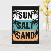 太陽の塩 砂 夏のビーチの雰囲気 家族の休暇 R カード (黄色い花)