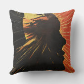 太陽の変化 | 形而上学的顔アート クッション (裏面)