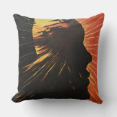 太陽の変化 | 形而上学的顔アート クッション (正面)