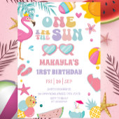 太陽の夏のスプラッシュの1日の誕生日 招待状