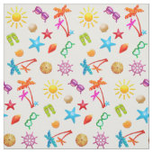 太陽の夏のパターンおもしろい ファブリック (見本)