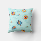 太陽の夏プールパーティーおもしろい クッション (裏面)