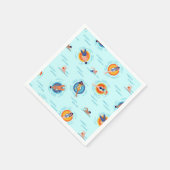 太陽の夏プールパーティーおもしろい スタンダードカクテルナプキン (角)