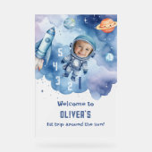 太陽の外のまわりに部空間へようこそ アクリルサイン (正面)